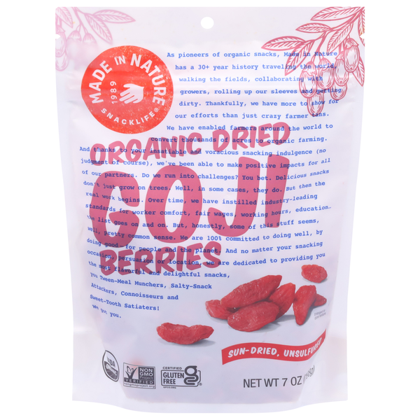 Nuts, Seeds & Dried Fruit Made In Nature Goji Berries, Dried, Organic hero