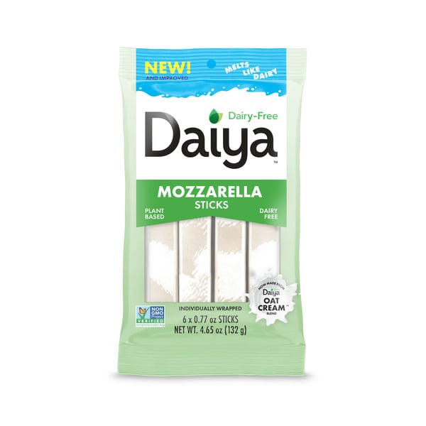 Specialty Cheeses Daiya Dairy Free Mozzarella Cheese Sticks hero