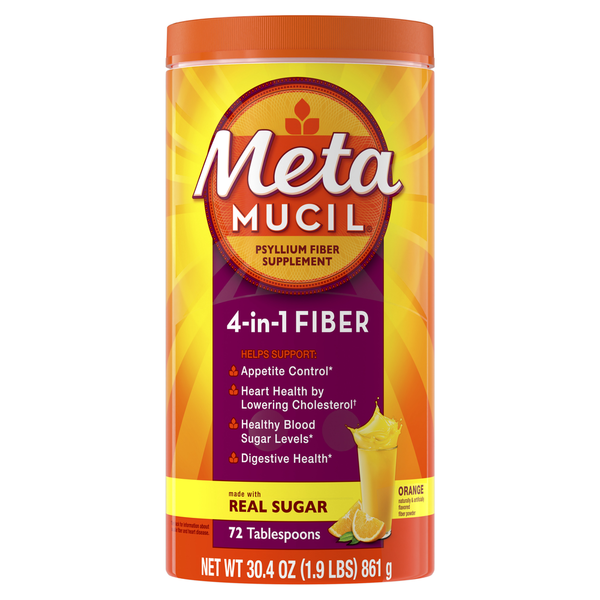 Digestion Metamucil 4-in-1 Fiber for Digestive Health, 72 Servings hero