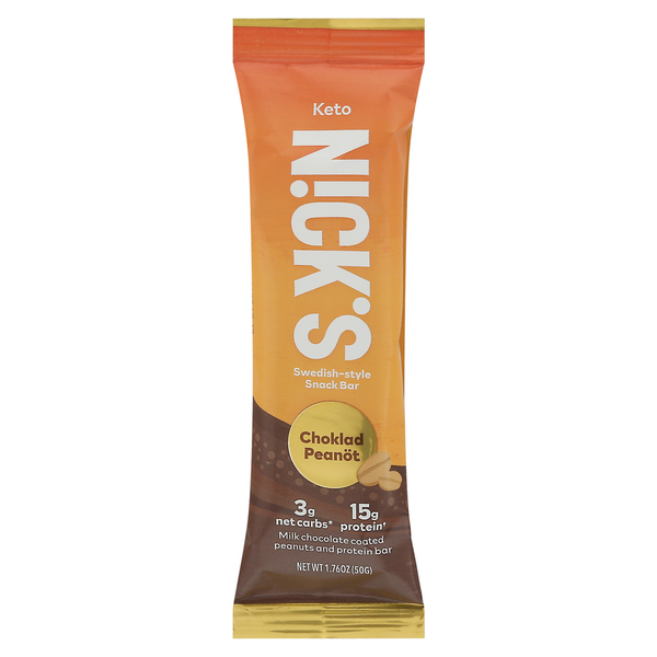 N!ck's Snack Bar, Keto, Choklad Peanot, Swedish-Style hero