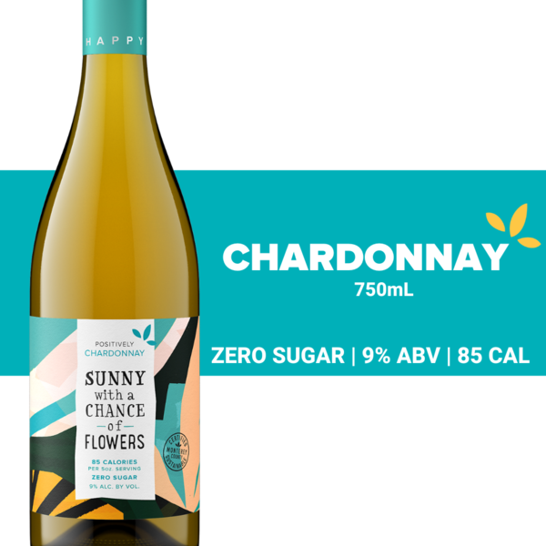 White Wines Sunny with a Chance of Flowers Chardonnay, Zero Sugar, Low Alcohol, Low Calorie hero