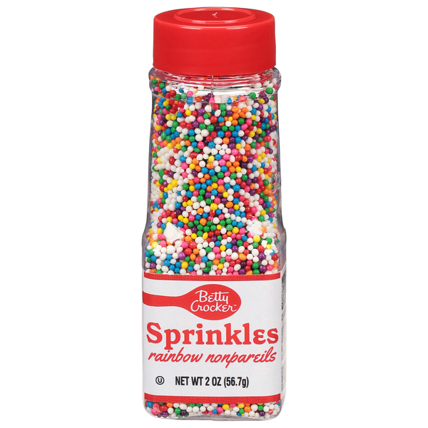 Baking Supplies & Decor Betty Crocker Sprinkles, Rainbow Nonpareils hero