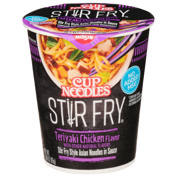 Soup, Broth & Bouillon Nissin Stir Fry Teriyaki Chicken Flavor Asian Noodles in Sauce hero