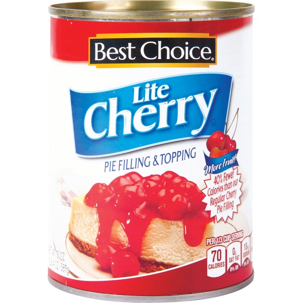 Cookies & Cakes Best Choice Lite Cherry Pie Filling & Topping hero