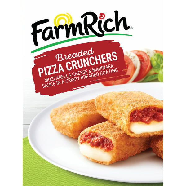 Frozen Appetizers & Sides Farm Rich Breaded Pizza Crunchers made with 100% Real Mozzarella Cheese hero