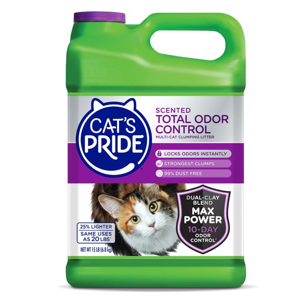 Cat Food & Care Cat's Pride Max Power Total Odor Control Scented Clumping Clay Cat Litter (C47115) hero