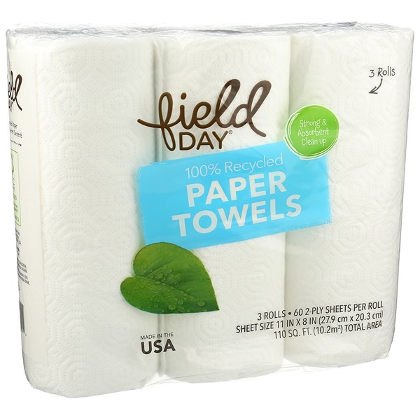 Paper Goods FIELD DAY Paper Towels, 100% Recycled, 2-Ply hero