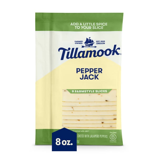 Packaged Cheese Tillamook Farmstyle Pepper Jack Cheese Slices hero