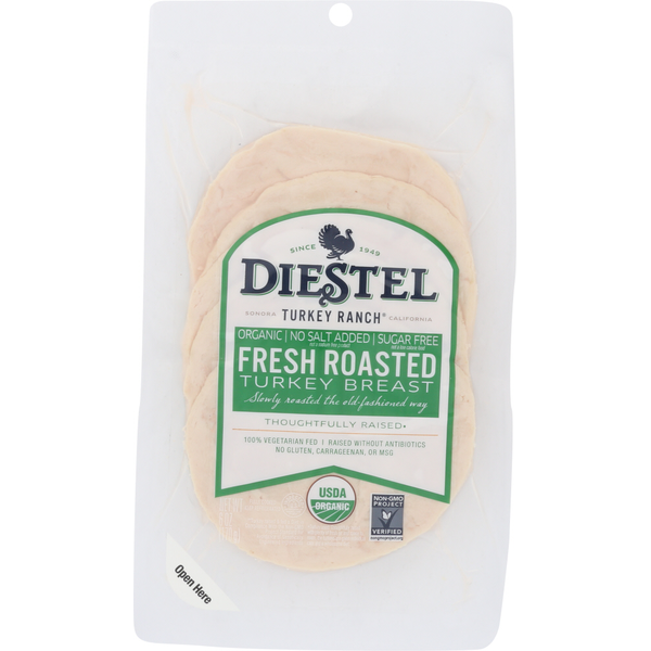 Lunch Meat Diestel Family Ranch Organic Roasted Sliced Turkey Breast hero