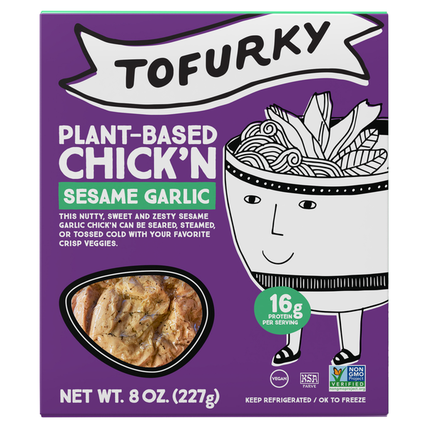 Tofu & Meat Alternatives Tofurky Chick'n, Sesame Garlic, Plant-Based hero