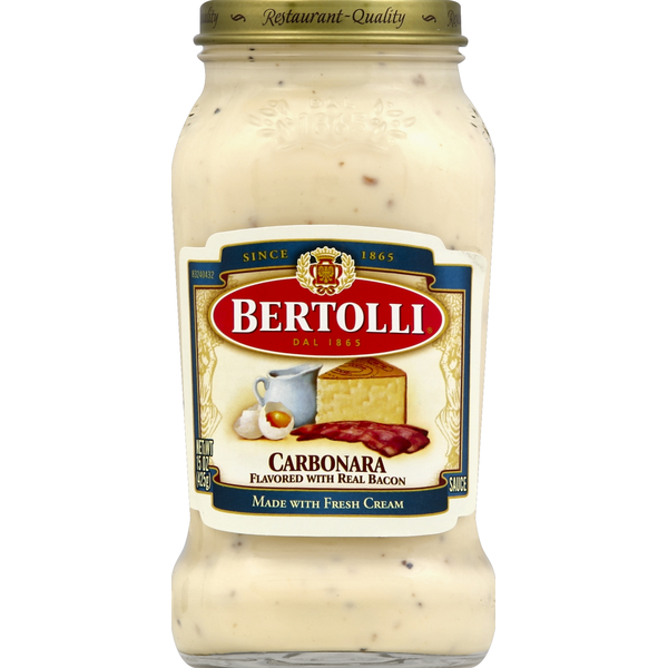 Pasta Sauce Bertolli Sauce, Carbonara hero