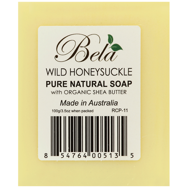 Body Lotions & Soap BELA Soap, Pure Natural, with Organic Shea Butter, Wild Honeysuckle hero