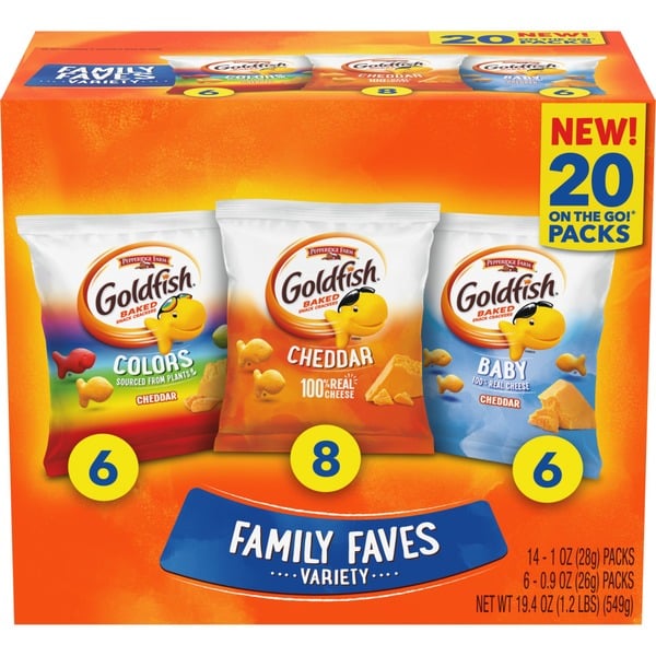 Crackers Pepperidge Farm Family Faves Crackers Variety Pack hero