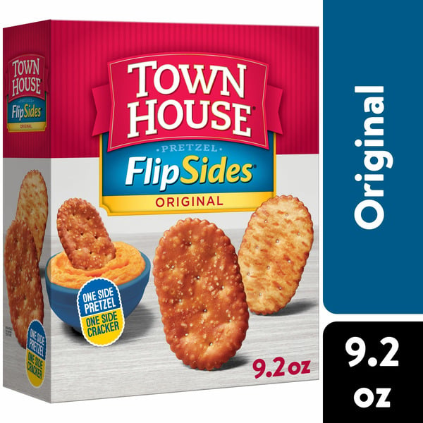 Crackers Town House FlipSides Oven Baked Crackers, Lunch Snacks, Snack Crackers, Original hero