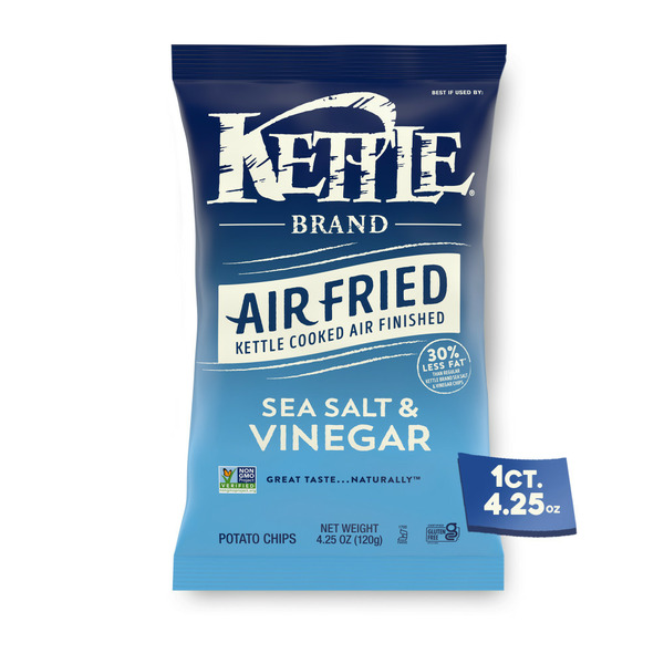 Kettle Chips Air Fried Sea Salt and Vinegar Kettle Potato Chips hero