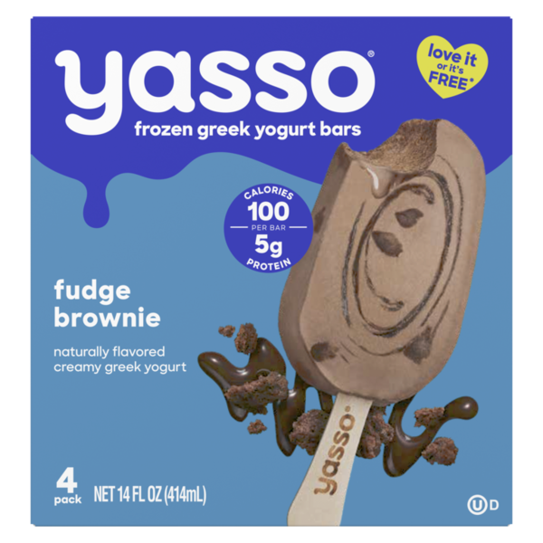 Ice Cream & Ice Yasso Frozen Greek Yogurt Bars Fudge Brownie Bars hero