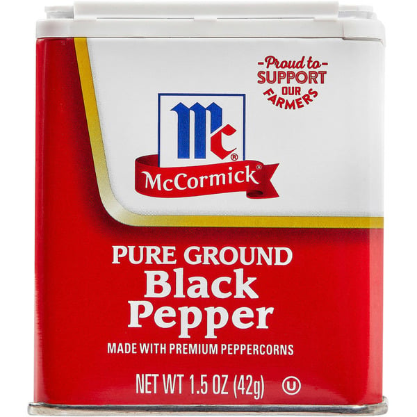 McCormick® Pure Ground Black Pepper hero