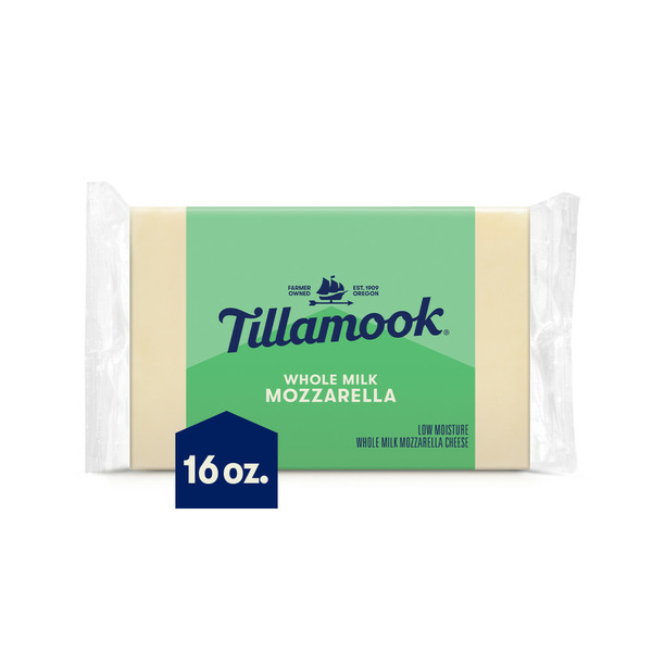 Packaged Cheese Tillamook Whole Milk Mozzarella Cheese Block hero