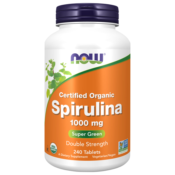 Dietary Supplements NOW Spirulina Double Strength, 1000 mg Organic hero