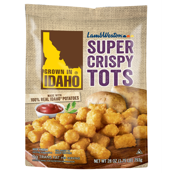 Frozen Vegan & Vegetarian Grown In Idaho Super Crispy Tots hero