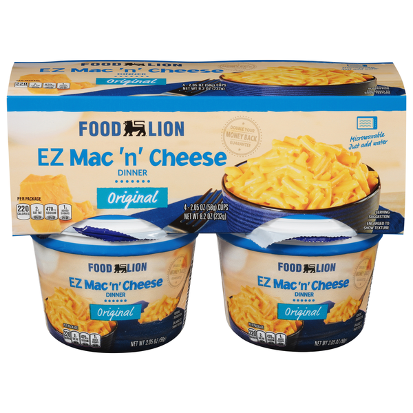 Instant Foods Food Lion Mac 'N' Cheese Dinner, Ez, Original hero