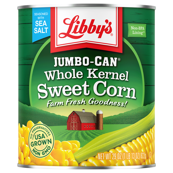 Canned & Jarred Vegetables Libby's Sweet Corn, Whole Kernel, Jumbo-Can hero