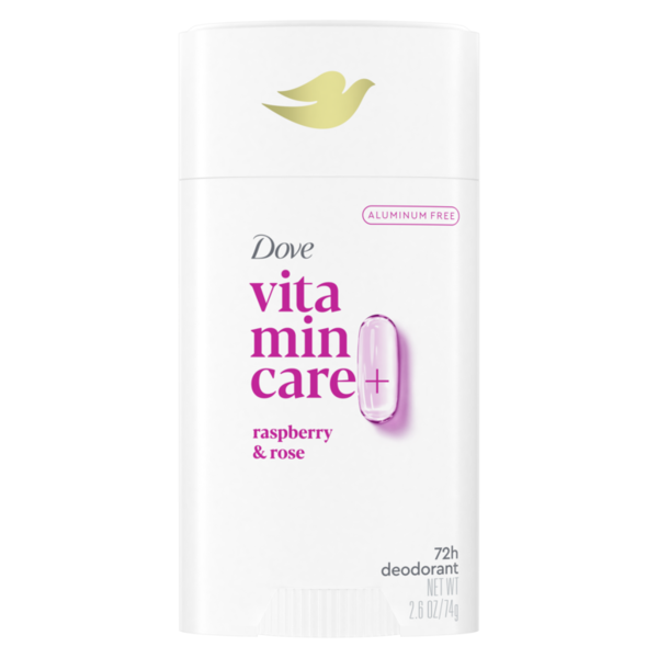 Dove Deodorant, Aluminum Free, Raspberry & Rose hero