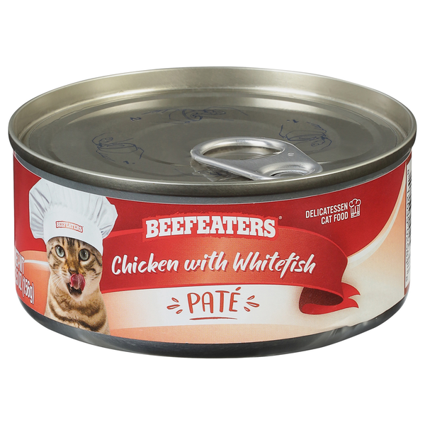 Beefeaters Cat Food, Chicken with Whitefish, Pate hero