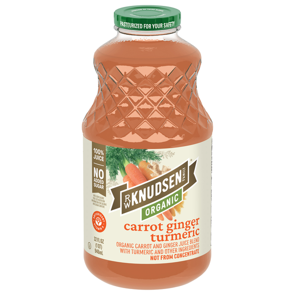 Fruit & Veggie Juice R.W. Knudsen Family Organic Carrot Ginger Turmeric Juice hero