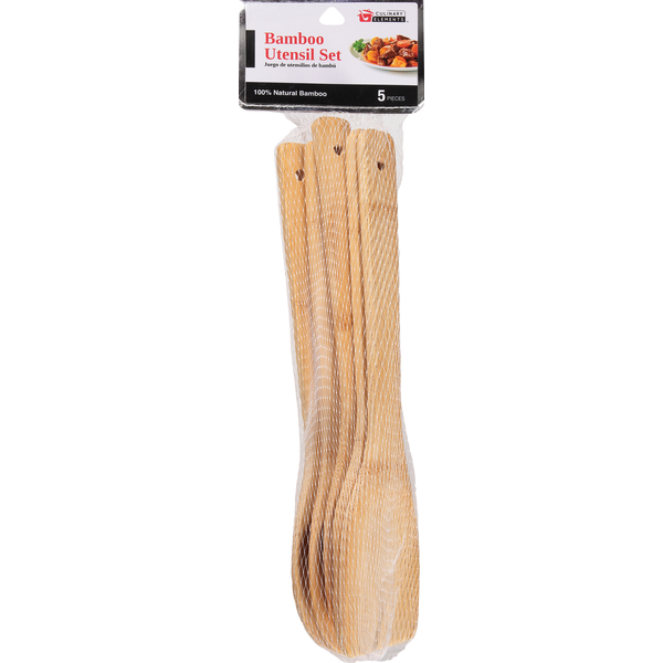 Kitchen Tools & Bakeware Culinary Elements Utensil Set, Bamboo hero