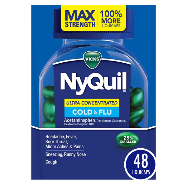 Vicks NyQuil Ultra Concentrated Cold and Flu Medicine hero