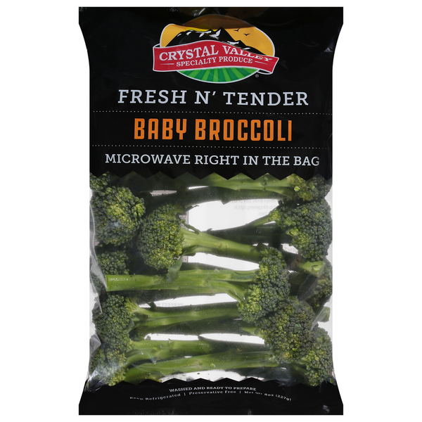 Fresh Vegetables Crystal Valley Foods Baby Broccoli, Fresh N' Tender hero