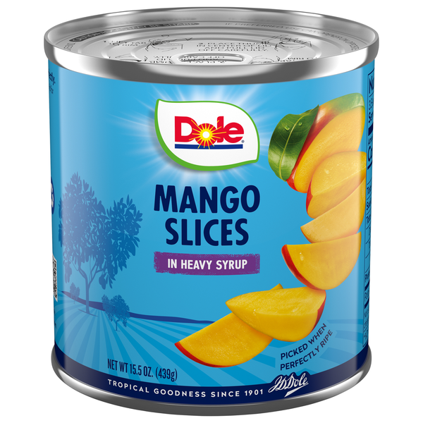 Canned Fruit & Applesauce Dole Mango Slices, in Heavy Syrup hero