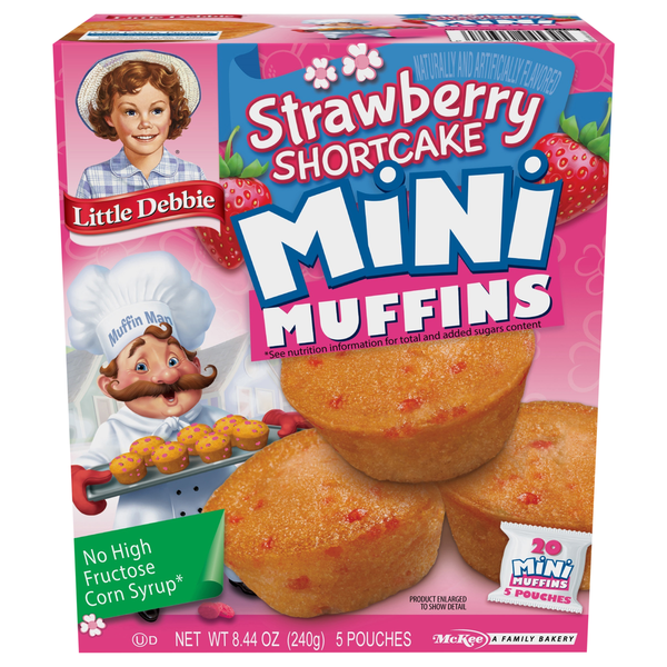 Little Debbie Muffins, Strawberry Shortcake, Mini hero