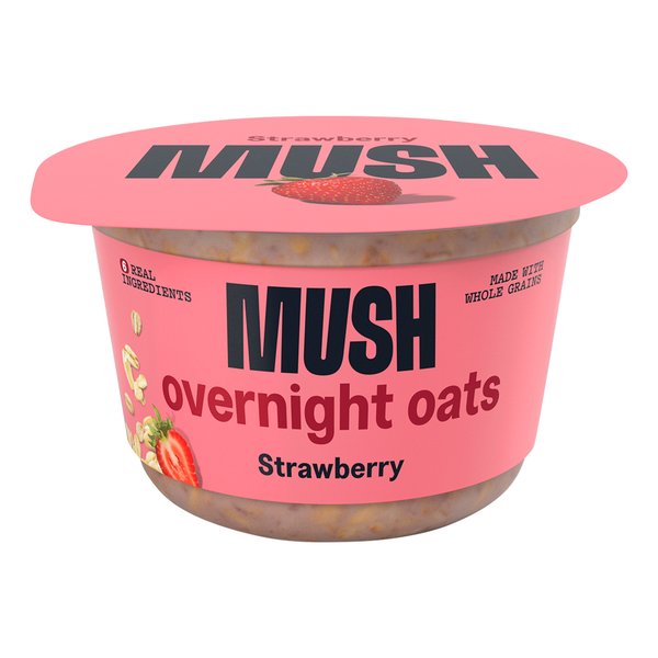 Hot Cereal & Pancake Mixes MUSH Strawberry Ready to Eat Oats, Gluten and Dairy Free hero