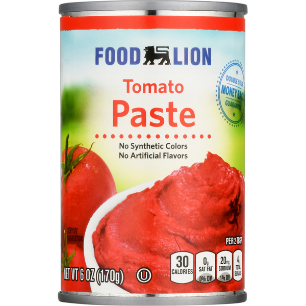 Canned & Jarred Vegetables Food Lion Tomato Paste hero