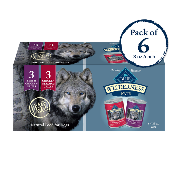 Dog Food & Care Blue Buffalo Wilderness High Protein Beef & Chicken and Salmon & Chicken Wet Dog Food hero