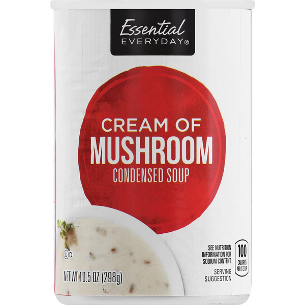 Soup, Broth & Bouillon Essential Everyday Condensed Soup, Cream of Mushroom hero