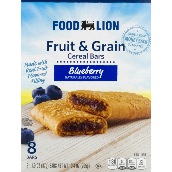 Breakfast Bars & Pastries Food Lion Blueberry Fruit & Grain Cereal Bars hero