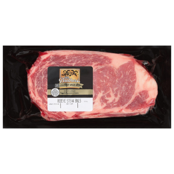 Meat Counter Four Brothers Greater Omaha 1881 Legendary  Angus Beef Boneless Ribeye Steak - Flavor Seal hero