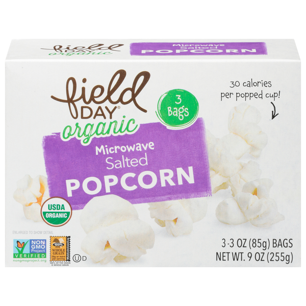 Popcorn & Jerky FIELD DAY Popcorn, Organic, Microwave, Salted hero