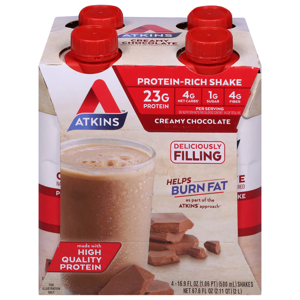 Protein & Meal Replacements Atkins Creamy Chocolate Protein-Rich Nutrition Shake hero