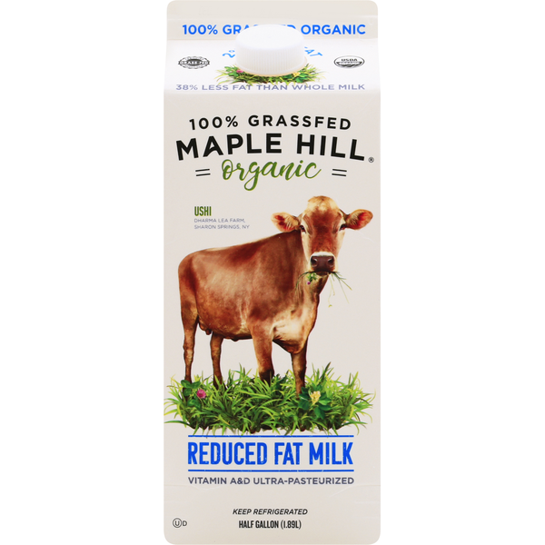 Milk Maple Hill Creamery Milk, Reduced Fat, Organic hero