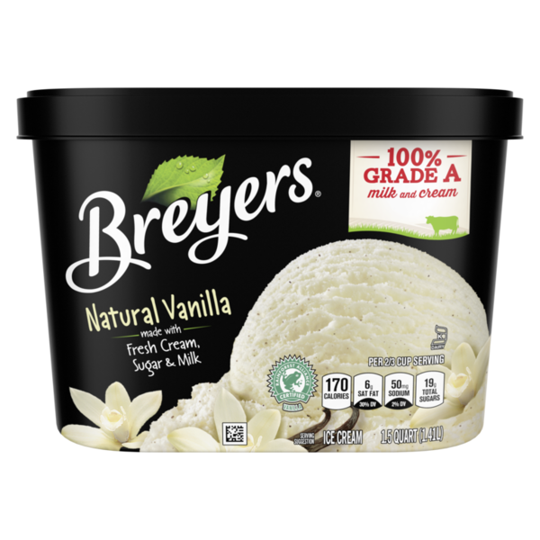 Ice Cream, Gelato & Ice Breyers Ice Cream, Natural Vanilla hero