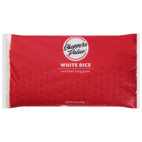 Grains, Rice & Dried Goods Shoppers Value White Rice, Enriched, Long Grain hero