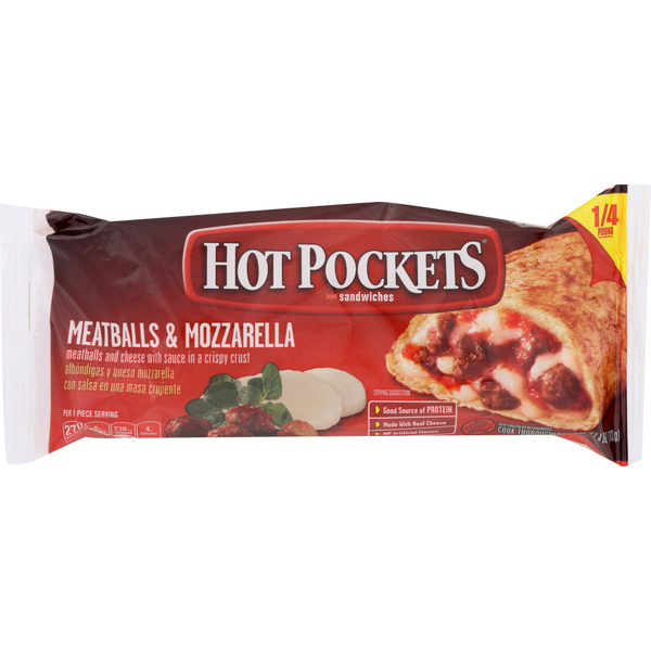 Frozen Foods Hot Pockets Hot Pocket Meatballs W/Mozzrl hero