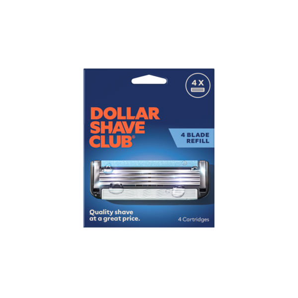 Shave Needs Dollar Shave Club Men's Razor 4-Blade Razor Blade Refill hero