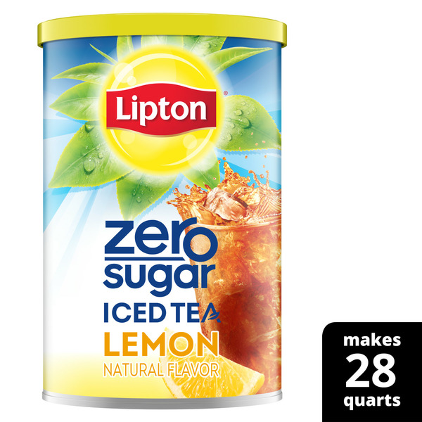 Tea Lipton Black Tea Iced Tea Zero Sugar Lemon hero