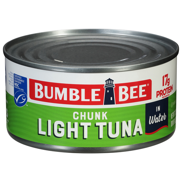 Canned Meat, Seafood & Beans Bumble Bee Tuna, in Water, Light, Chunk hero