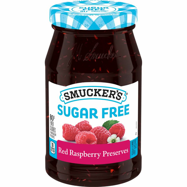 Spreads Smucker's Sugar Free Red Raspberry Preserves Sweetened with Splenda hero